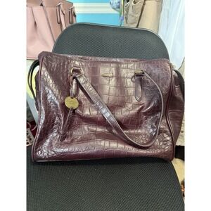 Margot Women's‎ Burgundy Crocodile Embossed Large Bag